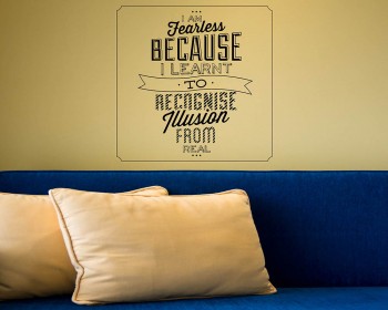 I am Fearless Quotes Wall Art Stickers
